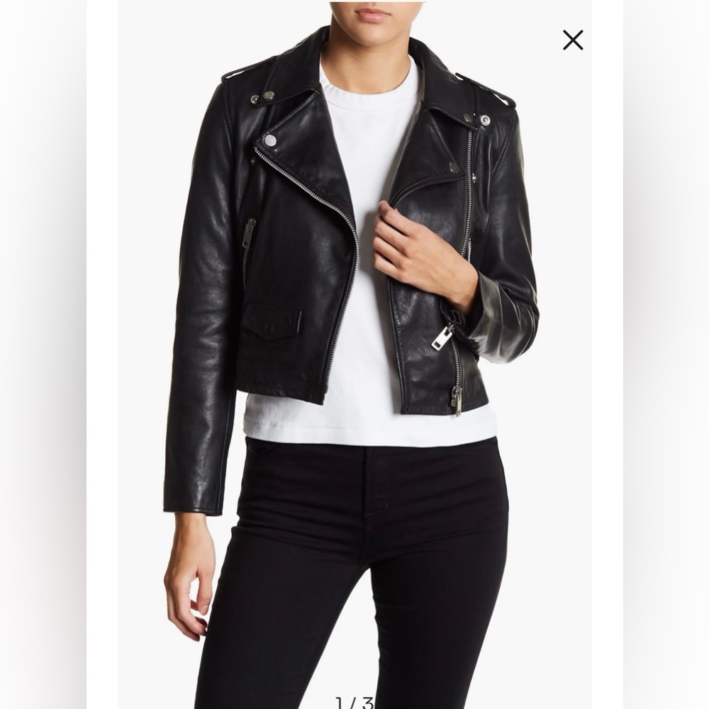Walter Baker Allison Leather Moto Jacket size S